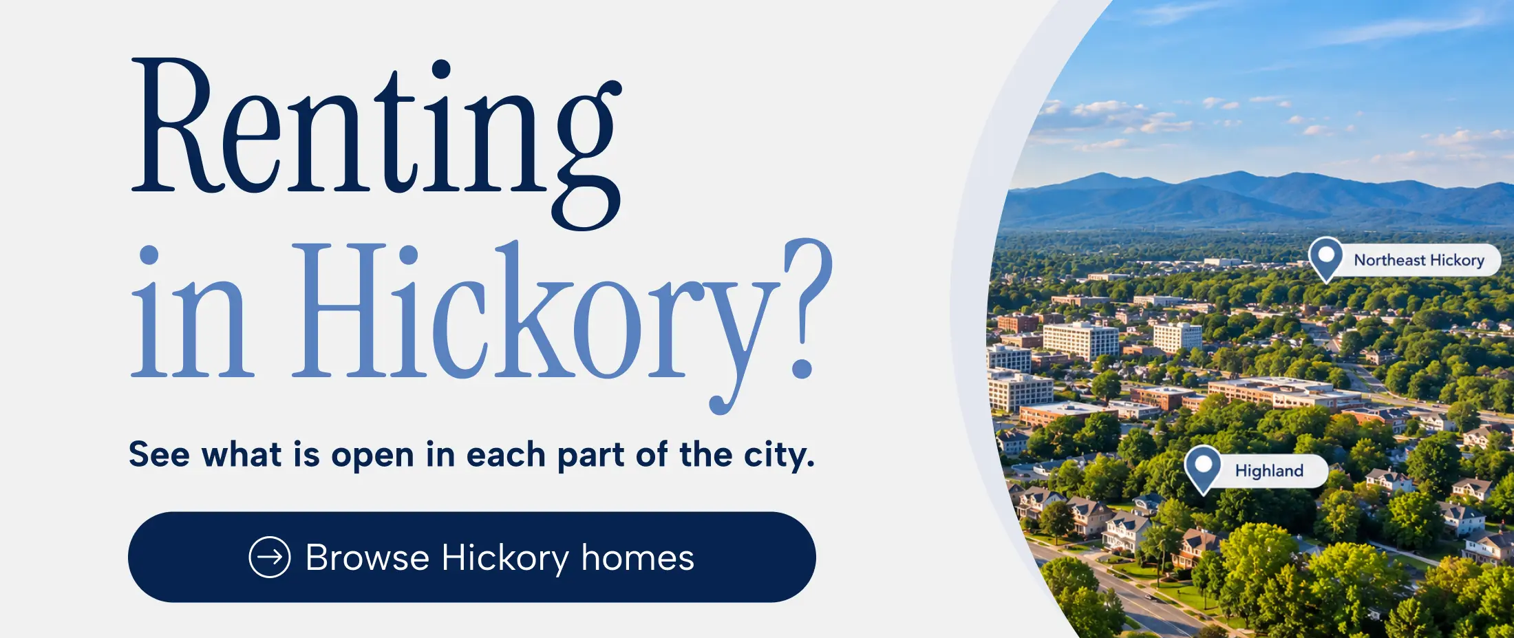 Renting in Hickory? See what is open in each part of the city. Browse Hickory homes