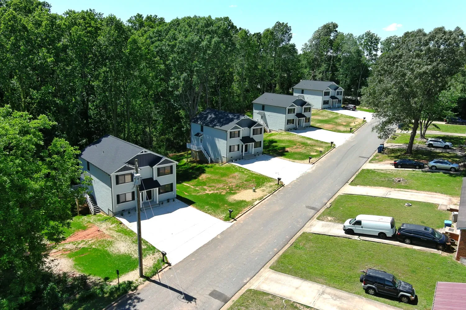 Aerial view of a Legacy Signature Rentals community
