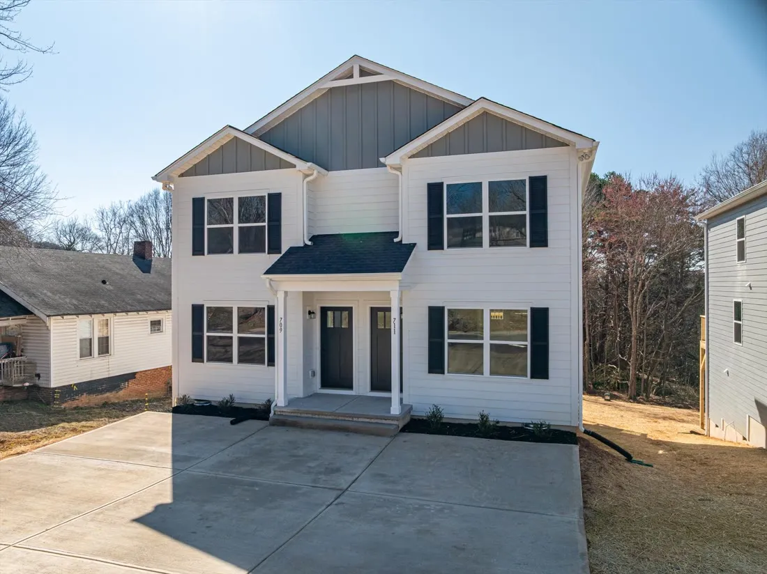Brand-new townhome exterior